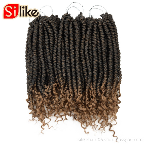 12 inches T30  Senegalese spring twist crochet hair curl end Synthetic hair extensions Jamaican Bounce passion twist hair